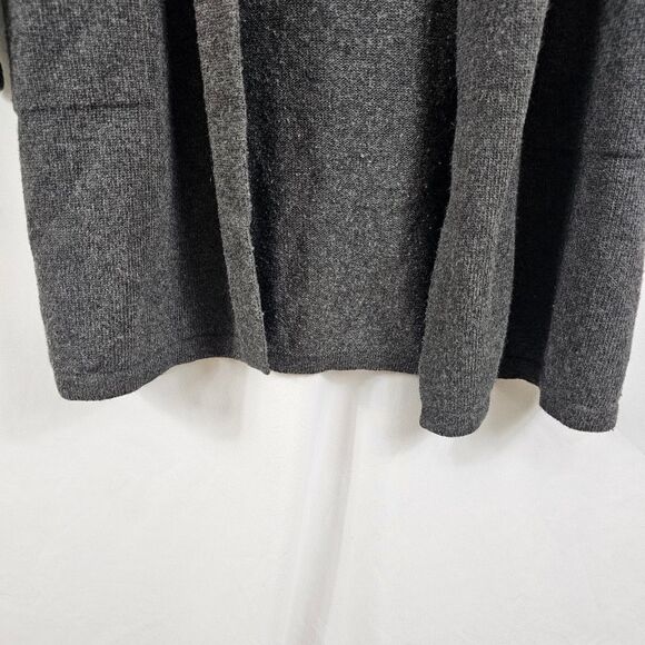 Weekend MaxMara Longline Wool Blend Hooded Cardigan in Charcoal - Size S - Picture 8 of 11